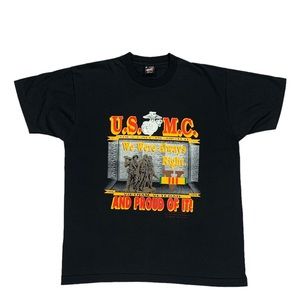 VTG 90s USMC United States Marine Corps Vietnam Veteran 1993 50/50 T Shirt Sz XL